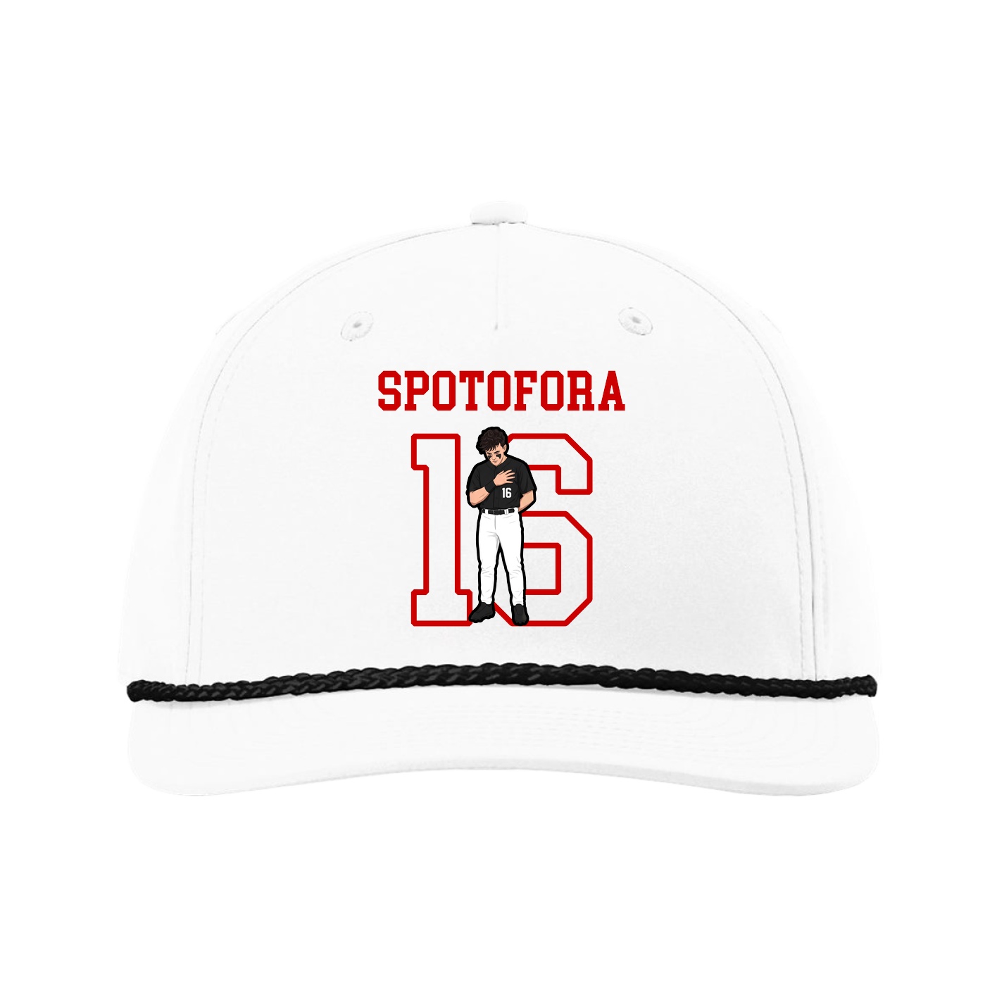 Five-Panel Classic Rope Cap — Shirsey in White