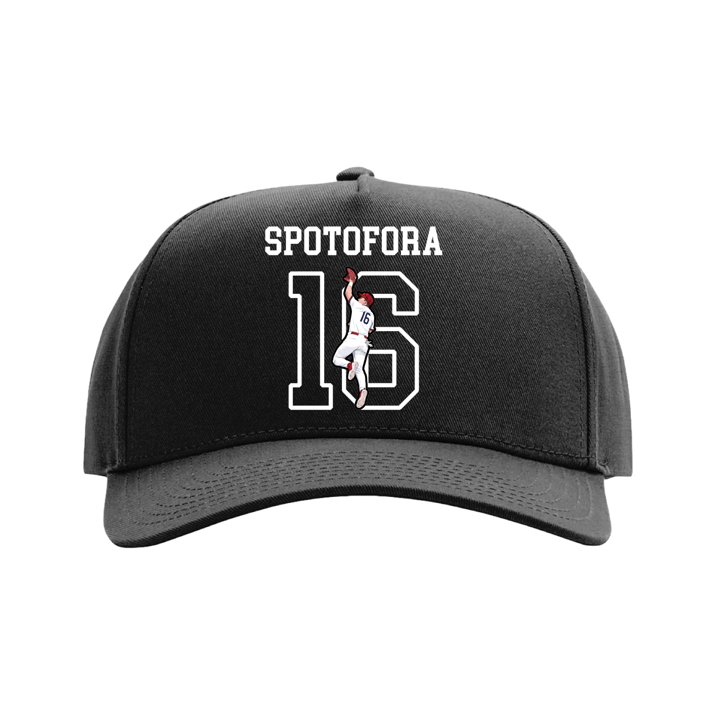 Full Fabric Five-Panel Champ Cap — Shirsey in Black