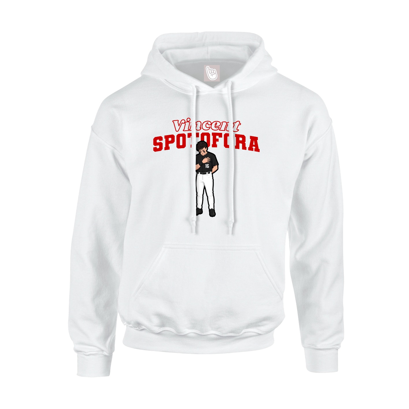 Hoodie — Name Arch in White