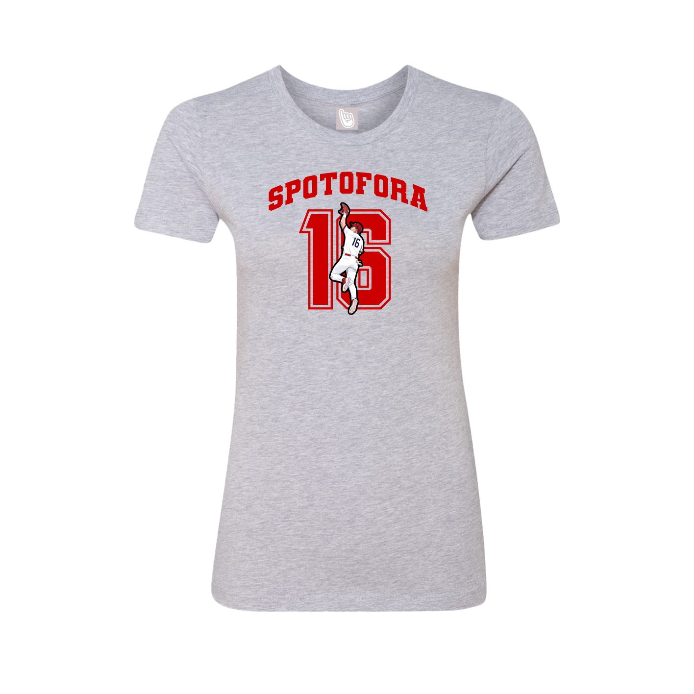 Fitted Women's Tee — Number in Grey