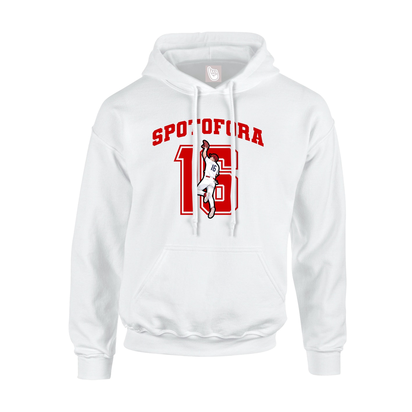 Youth Hoodie — Number in White