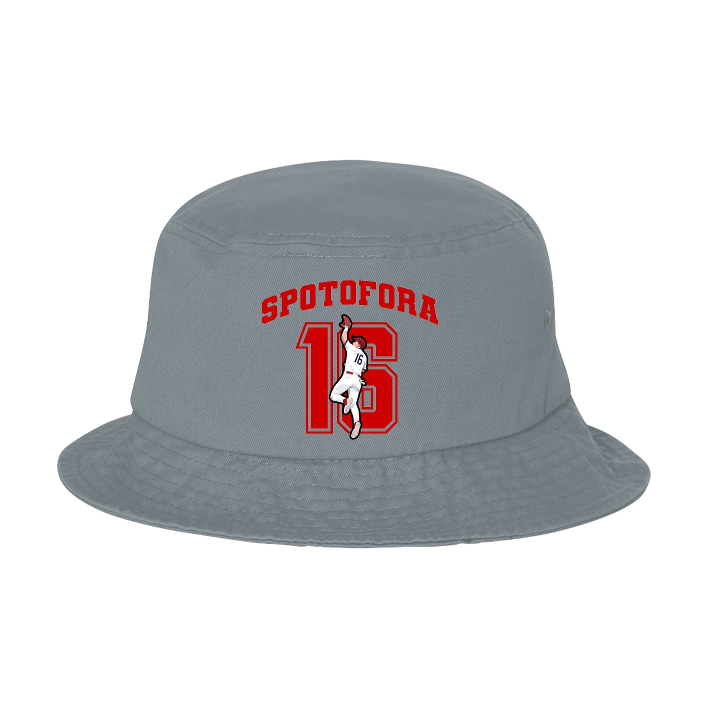 Bucket Cap — Number in Grey