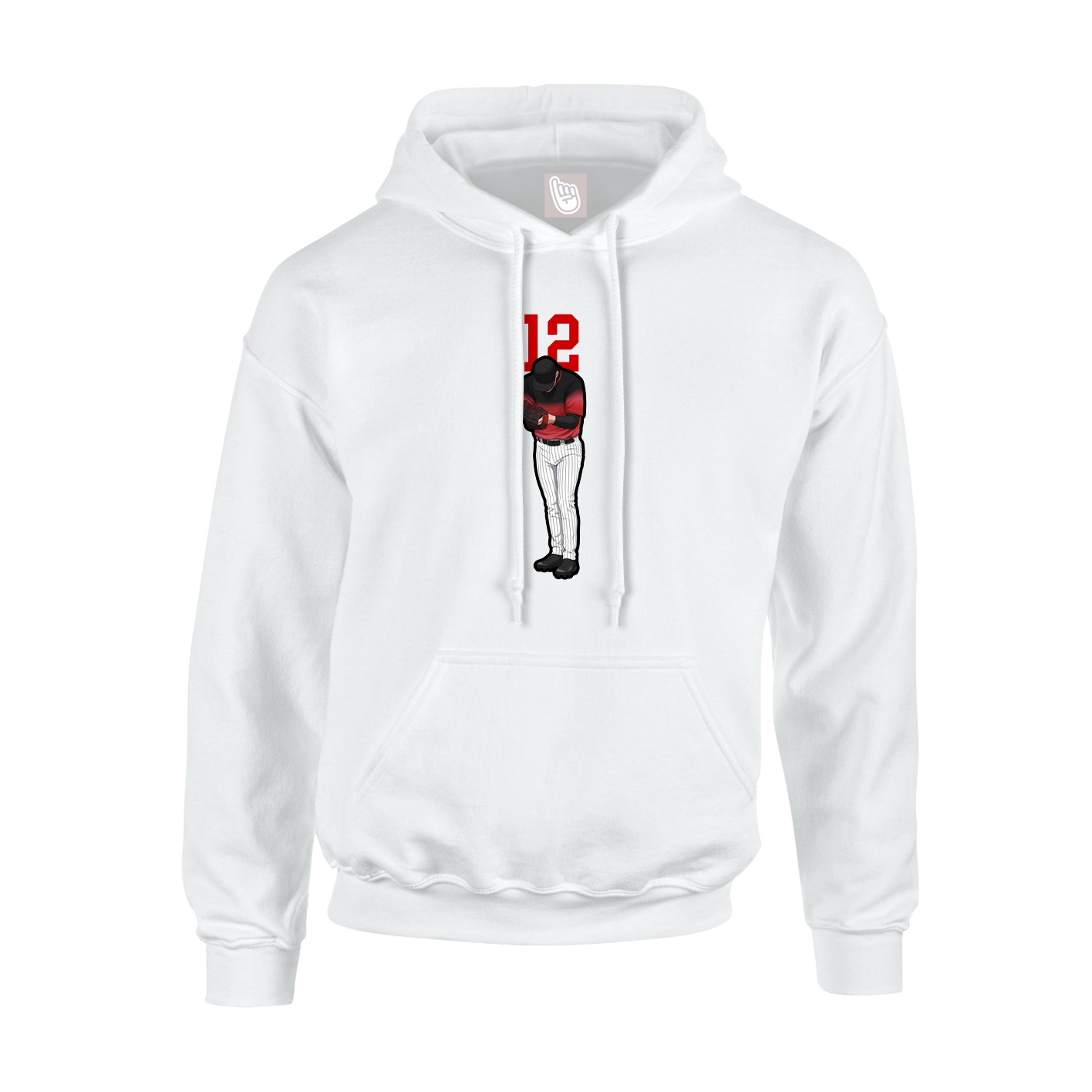 Hoodie — Number Top in White