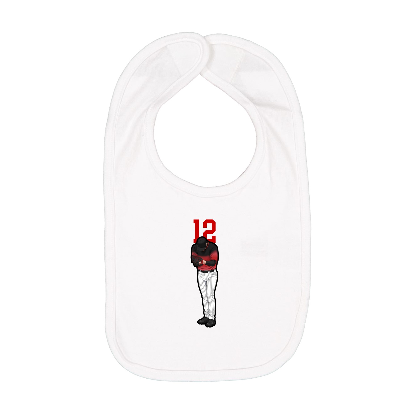 Infant Bib — Number Top in White