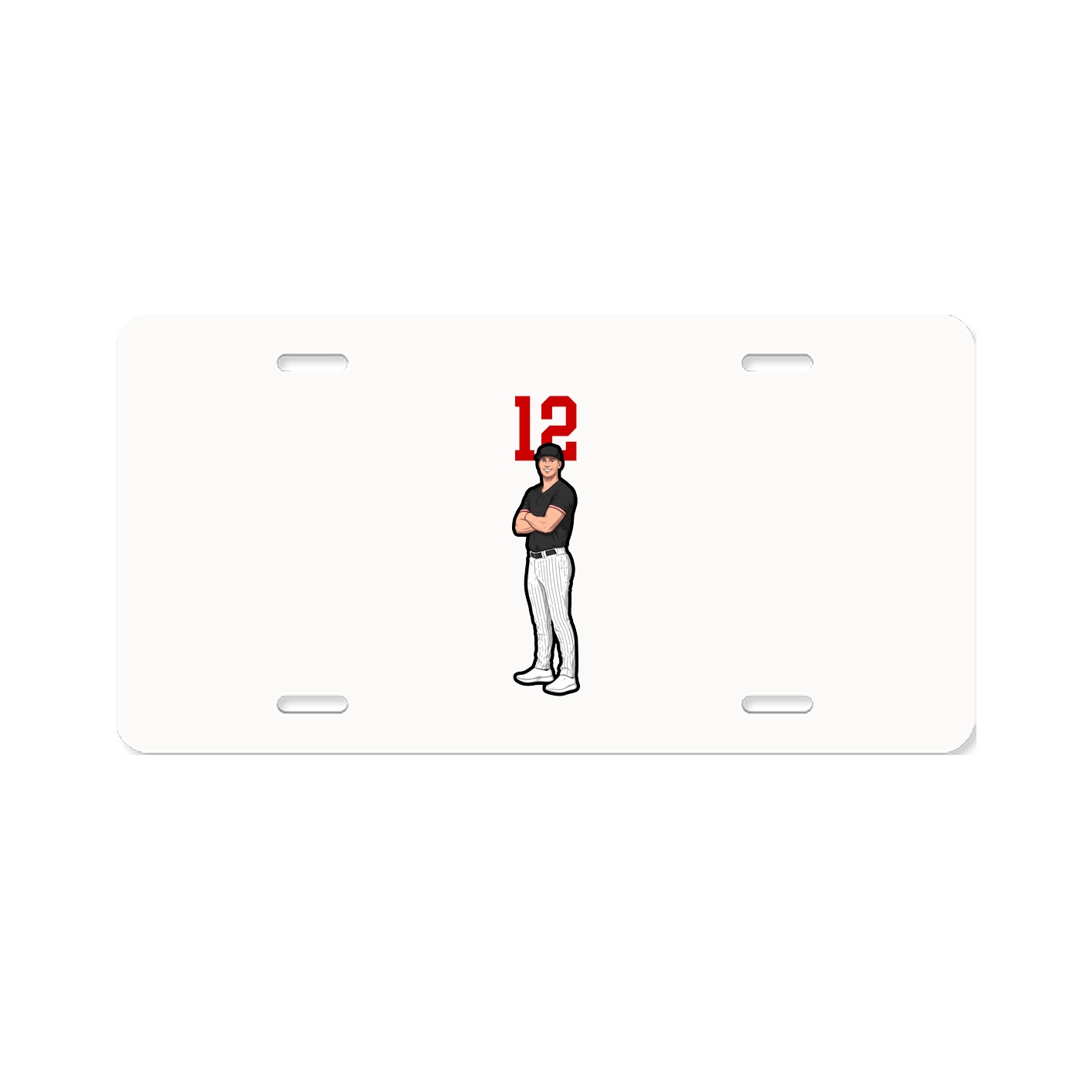 License Plate — Number Top in Classic