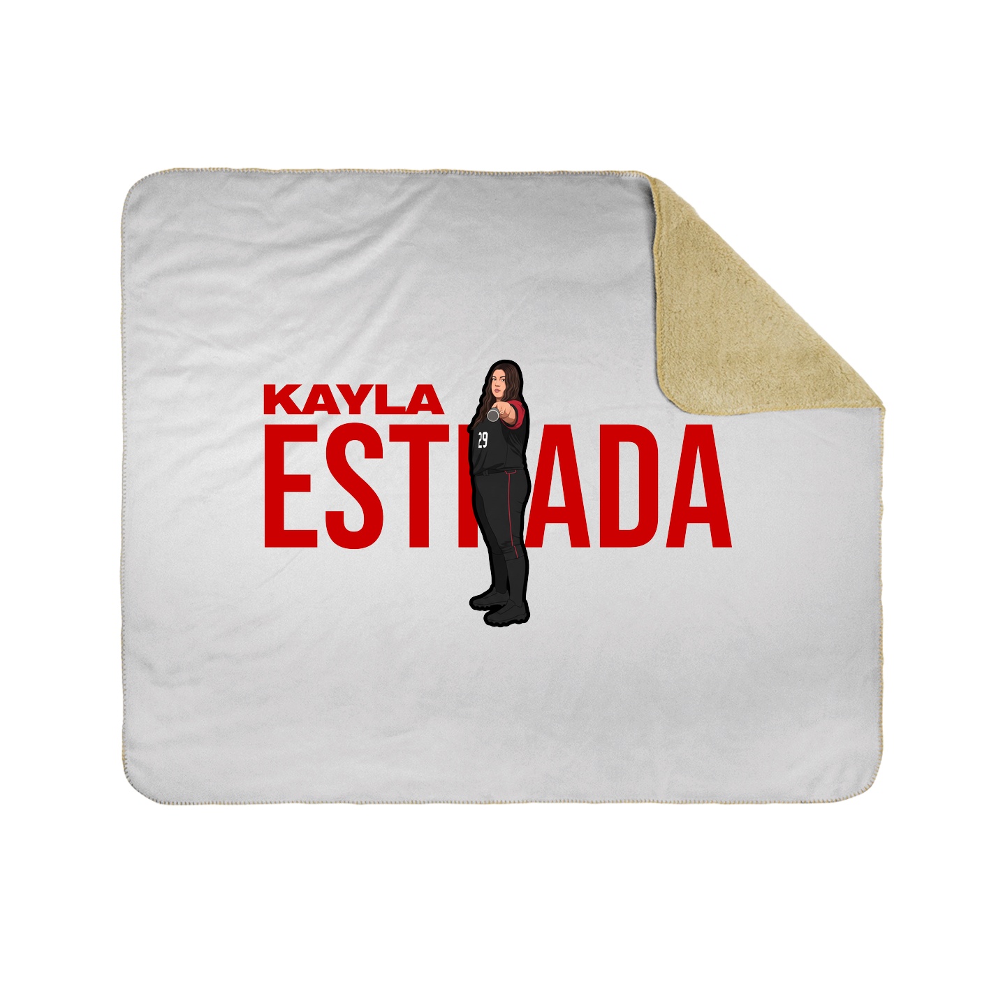 Throw Blanket — Player Name in White