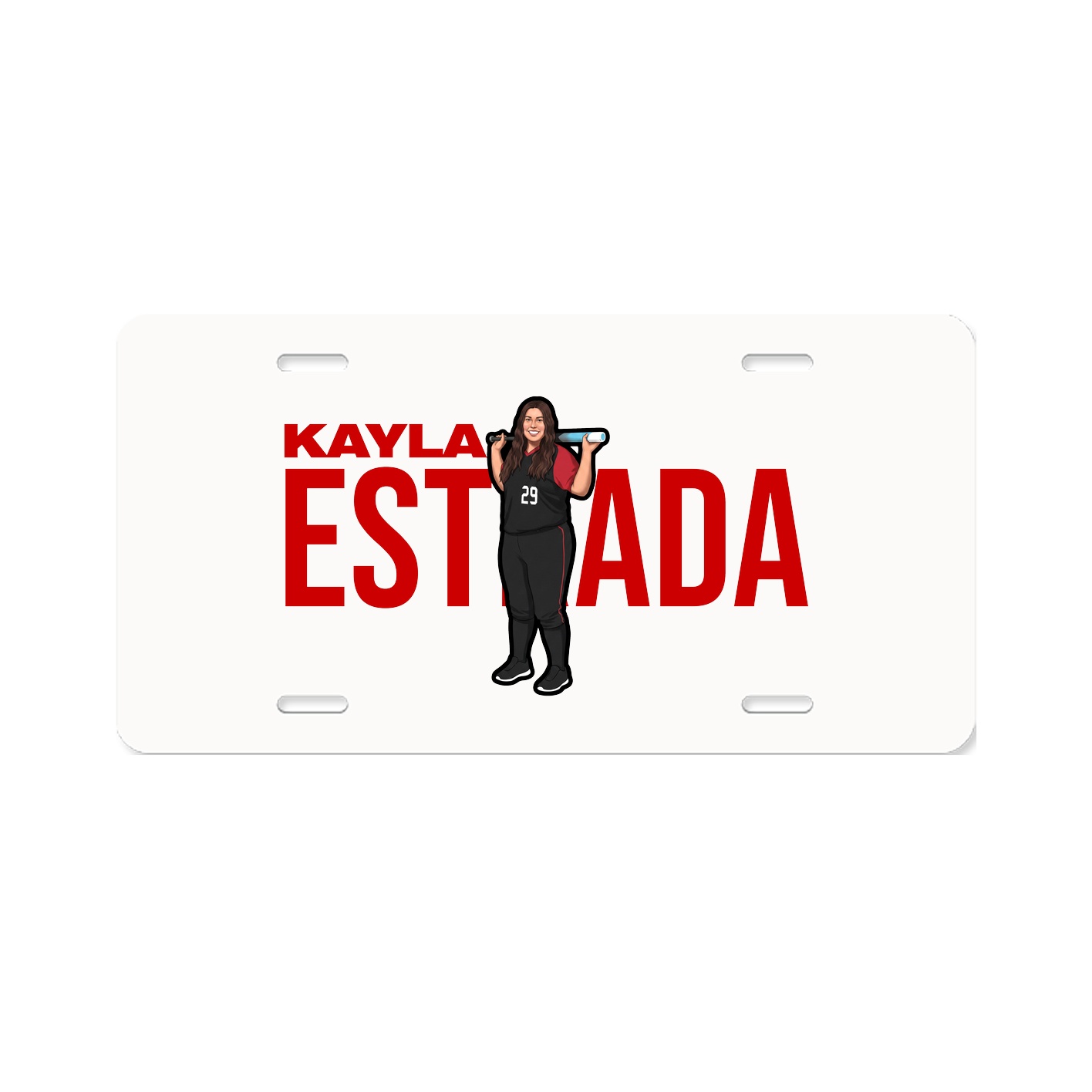 License Plate — Player Name in Classic