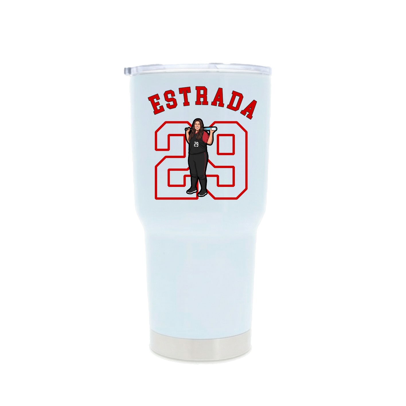 30oz Stainless Steel Tumbler — Shirsey Arch in White