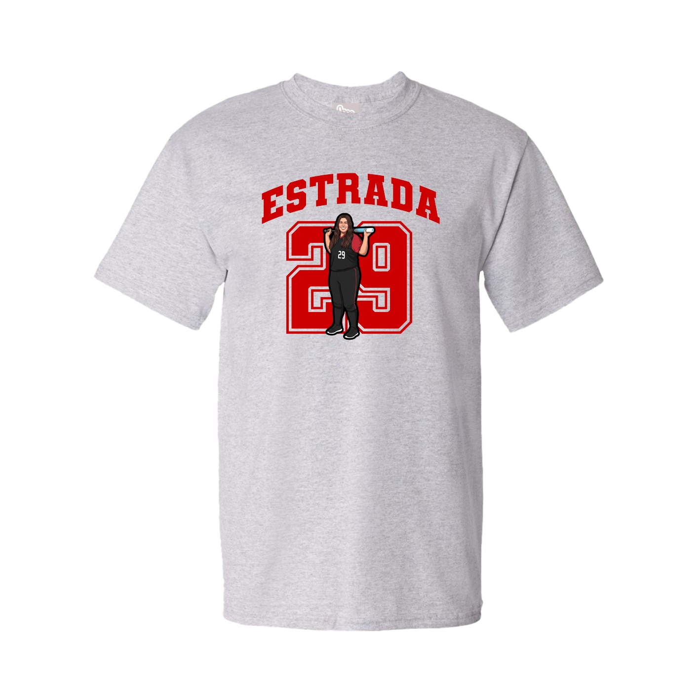 Youth Tee — Number in Grey