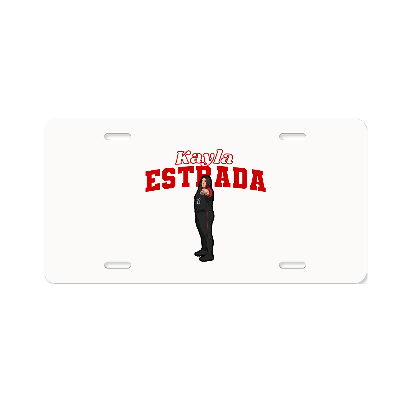 License Plate — Name Arch in Classic
