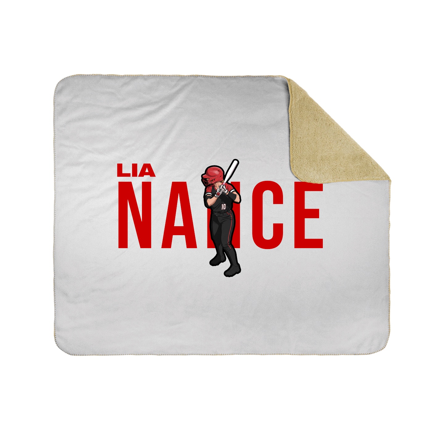 Throw Blanket — Player Name in White