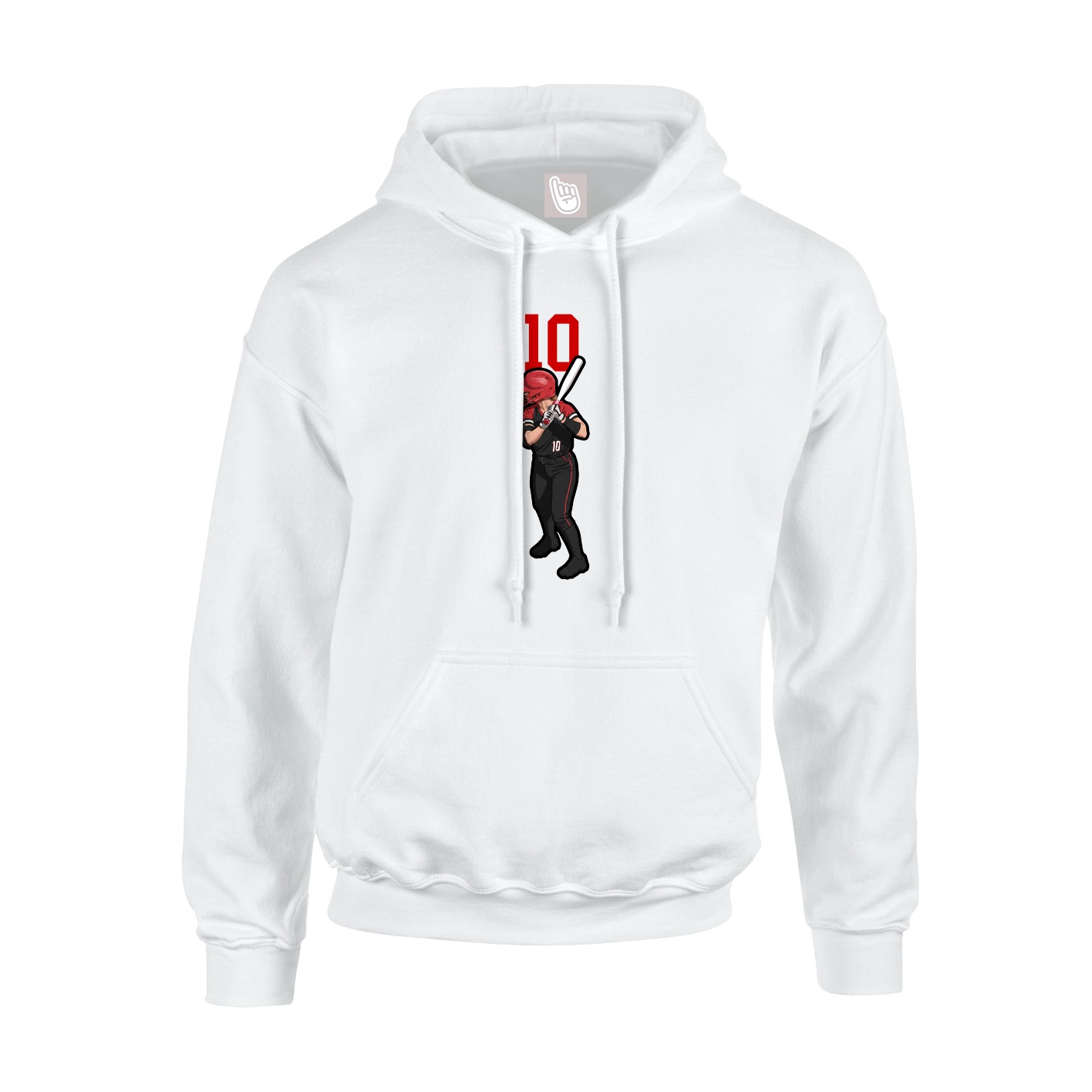 Hoodie — Number Top in White
