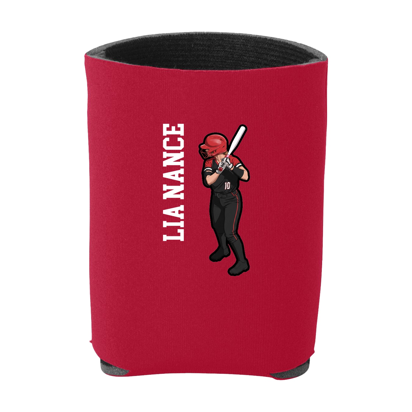 Can Holder — Name Vertical in Red