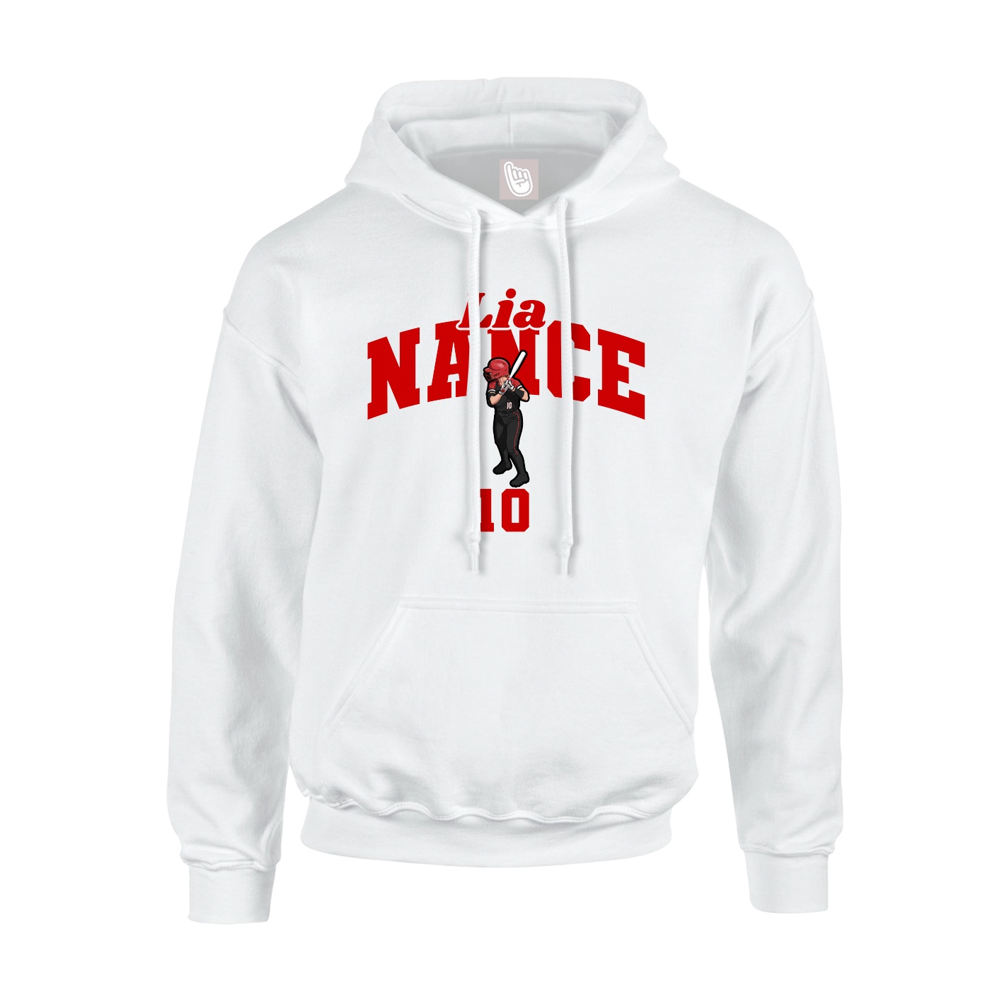 Youth Hoodie — Signature Arch in White