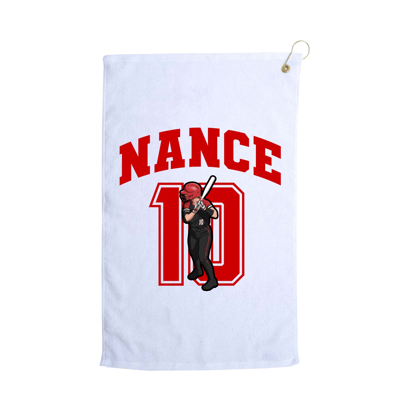 Golf Towel — Number in White