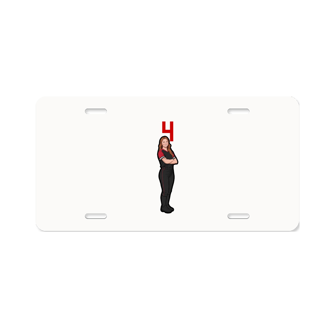 License Plate — Number Top in Classic