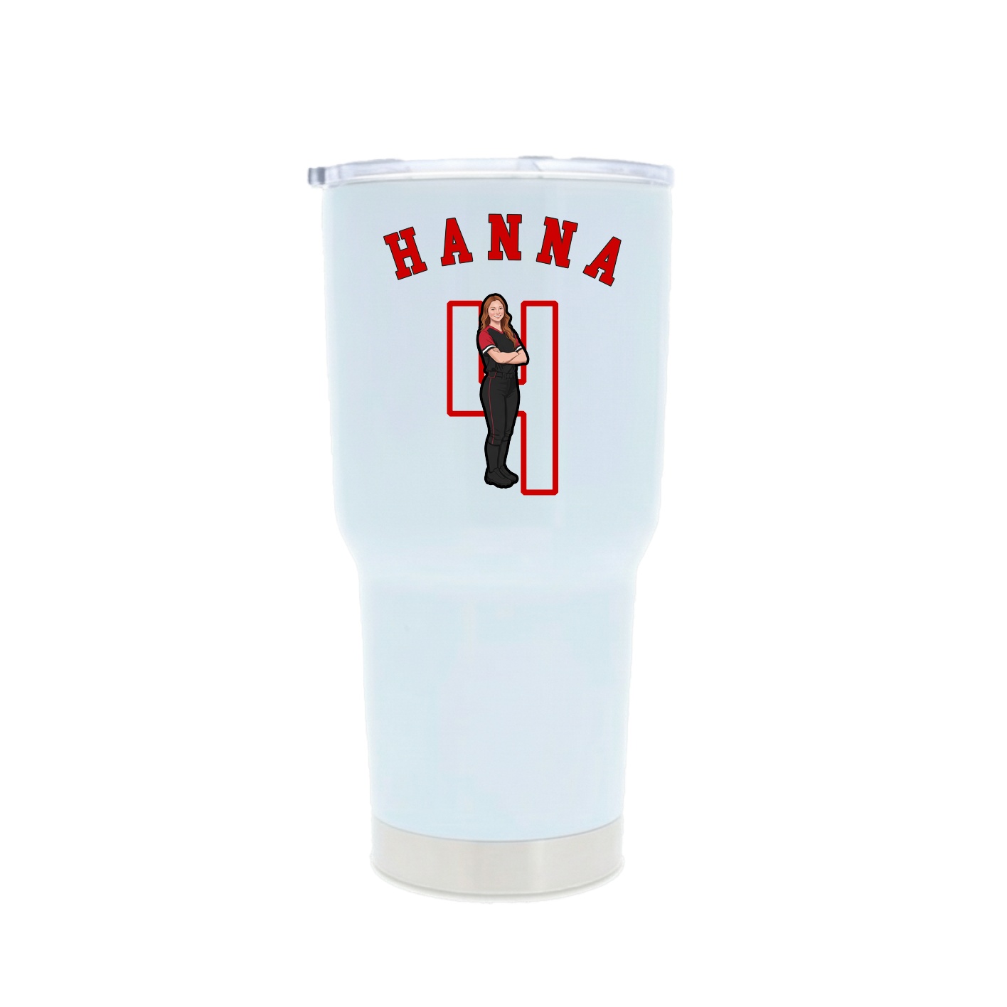 30oz Stainless Steel Tumbler — Shirsey Arch in White