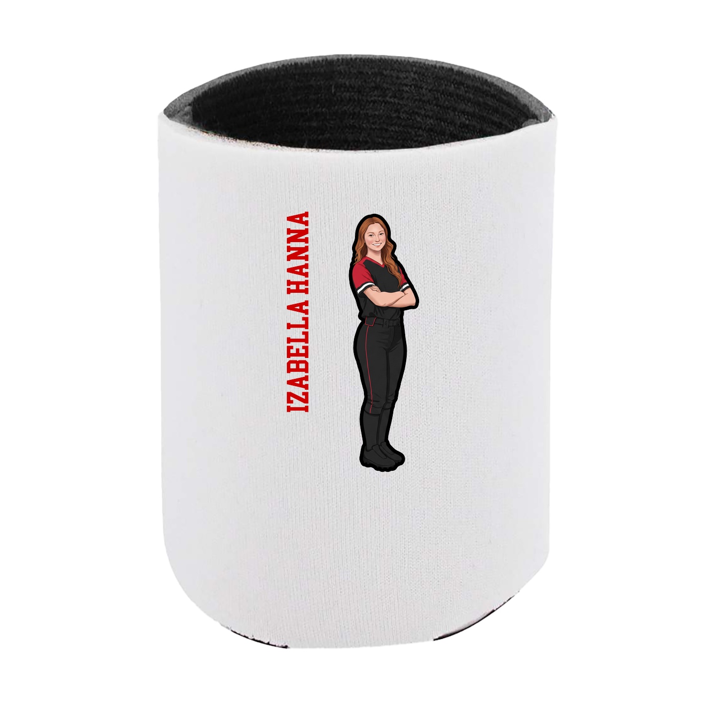 Can Holder — Name Vertical in White