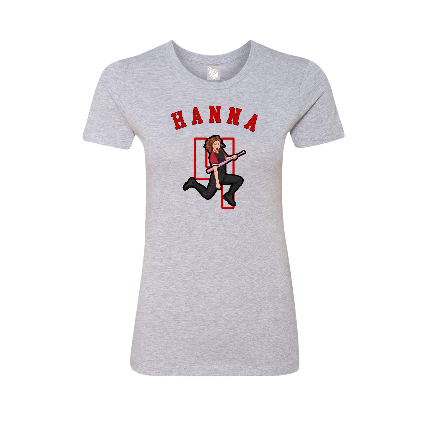 Fitted Women's Tee — Shirsey Arch in Grey