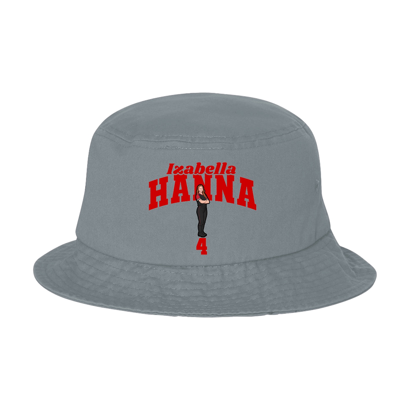 Bucket Cap — Signature Arch in Grey