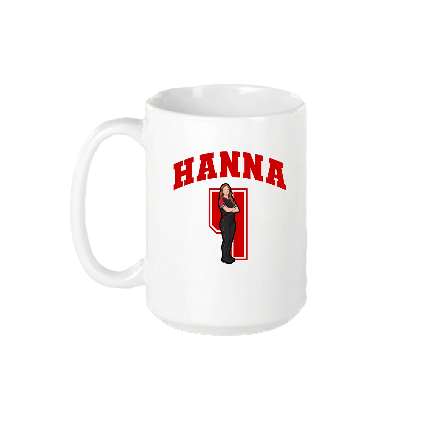15oz Coffee Mug — Number in White