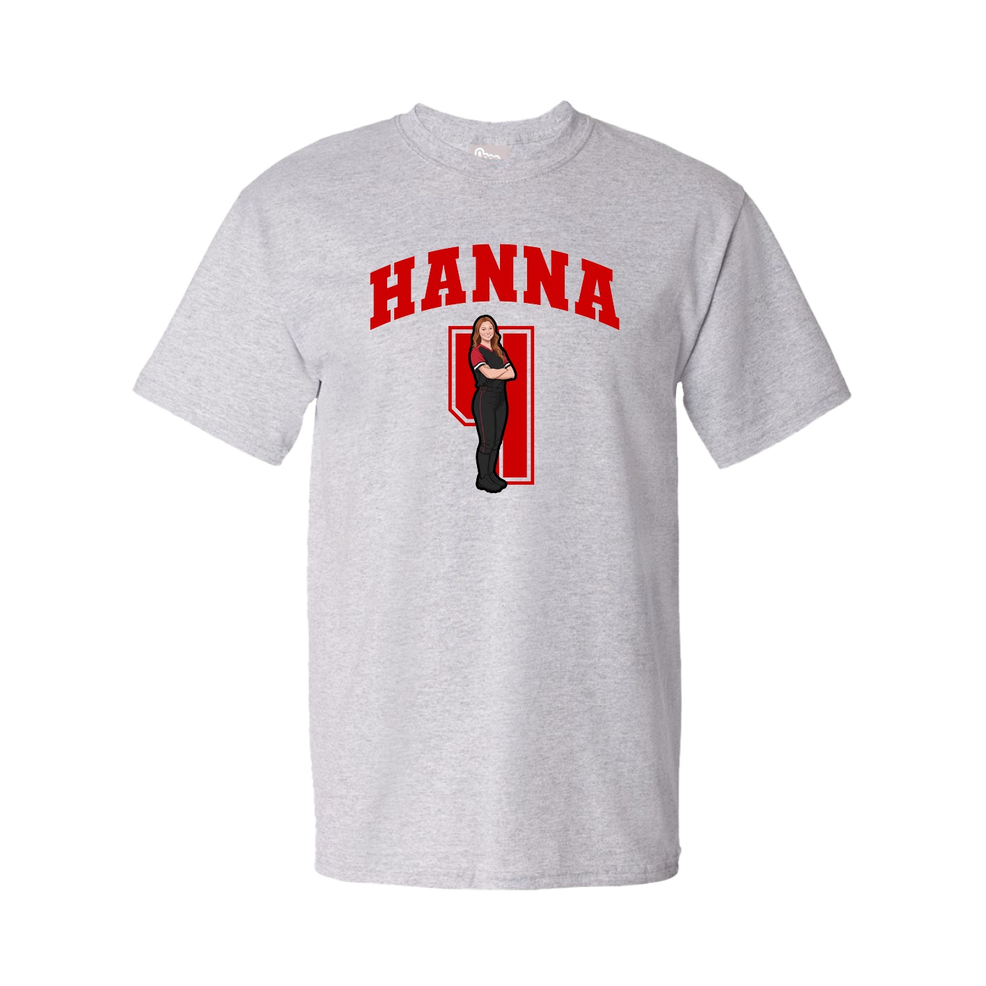 Youth Tee — Number in Grey