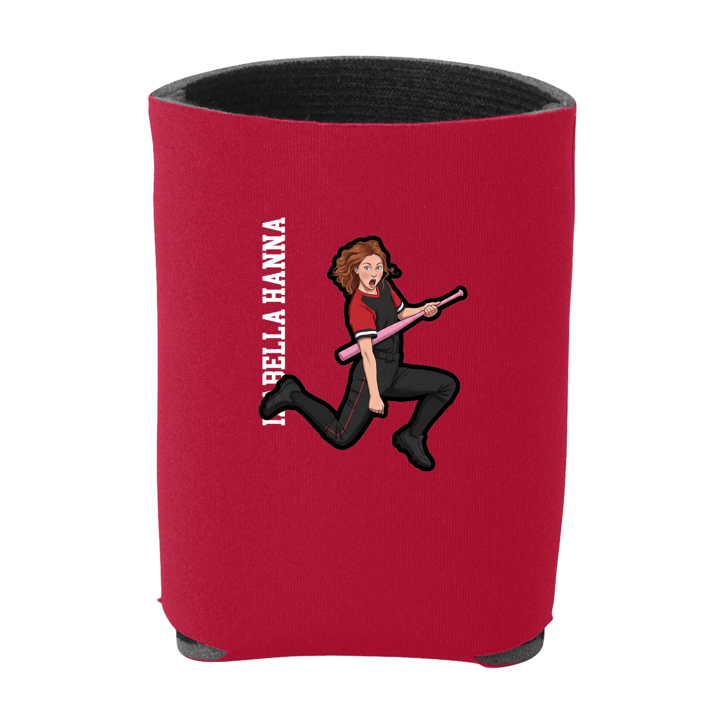 Can Holder — Name Vertical in Red