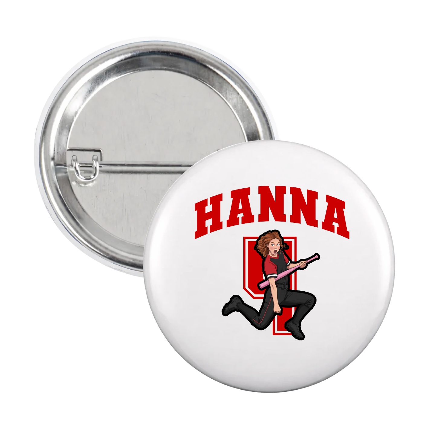 Game Day Button — Number in White
