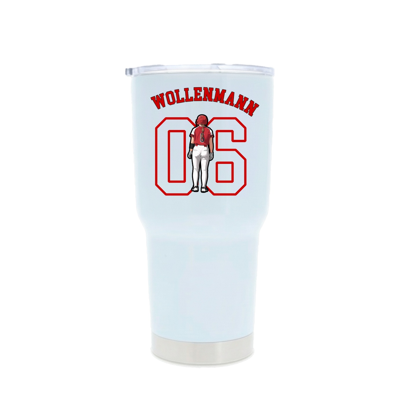 30oz Stainless Steel Tumbler — Shirsey Arch in White