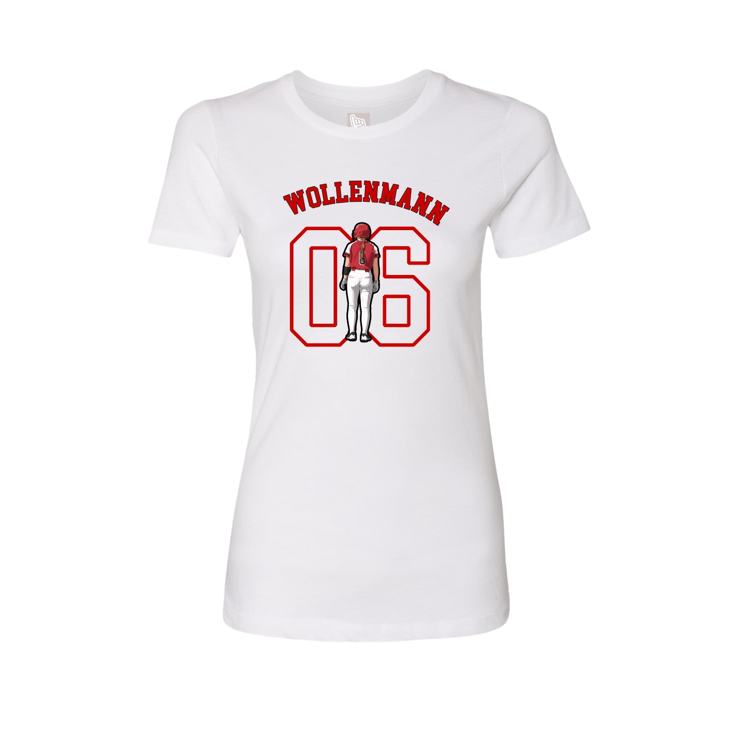 Fitted Women's Tee — Shirsey Arch in White