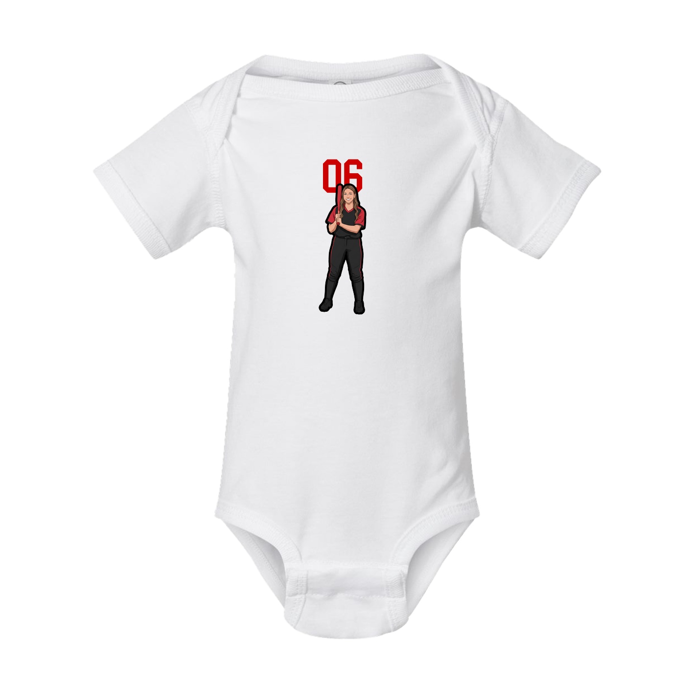 Baby Onesie — Number Top in White