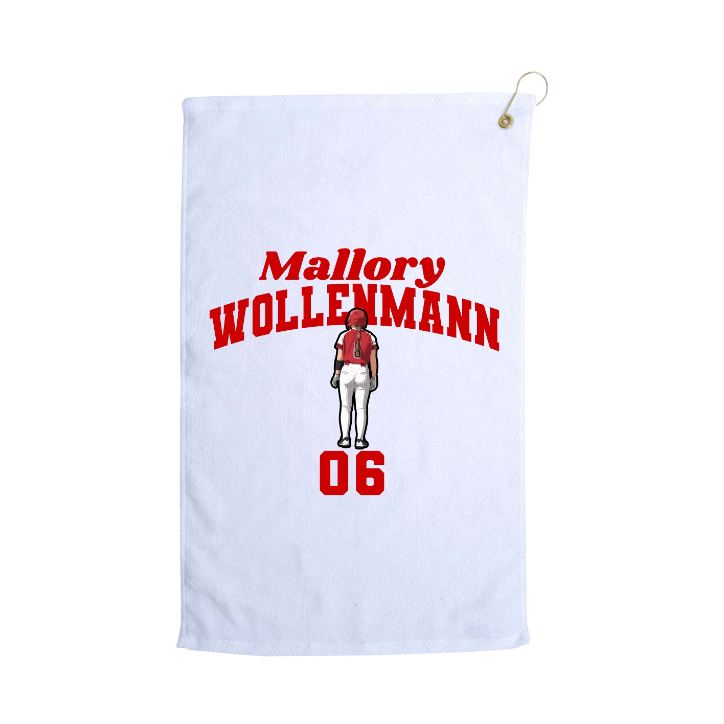 Golf Towel — Signature Arch in White