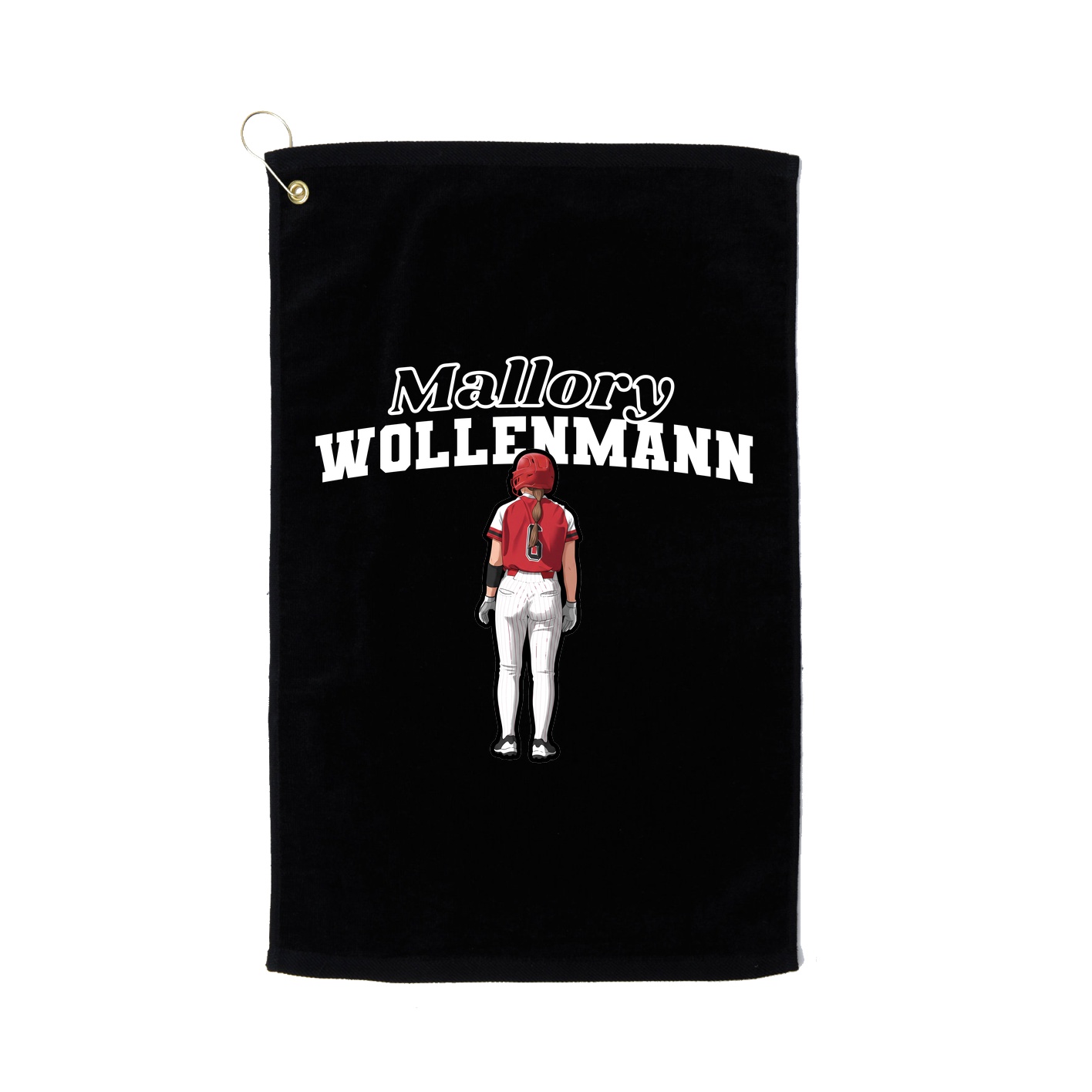 Golf Towel — Name Arch in Black