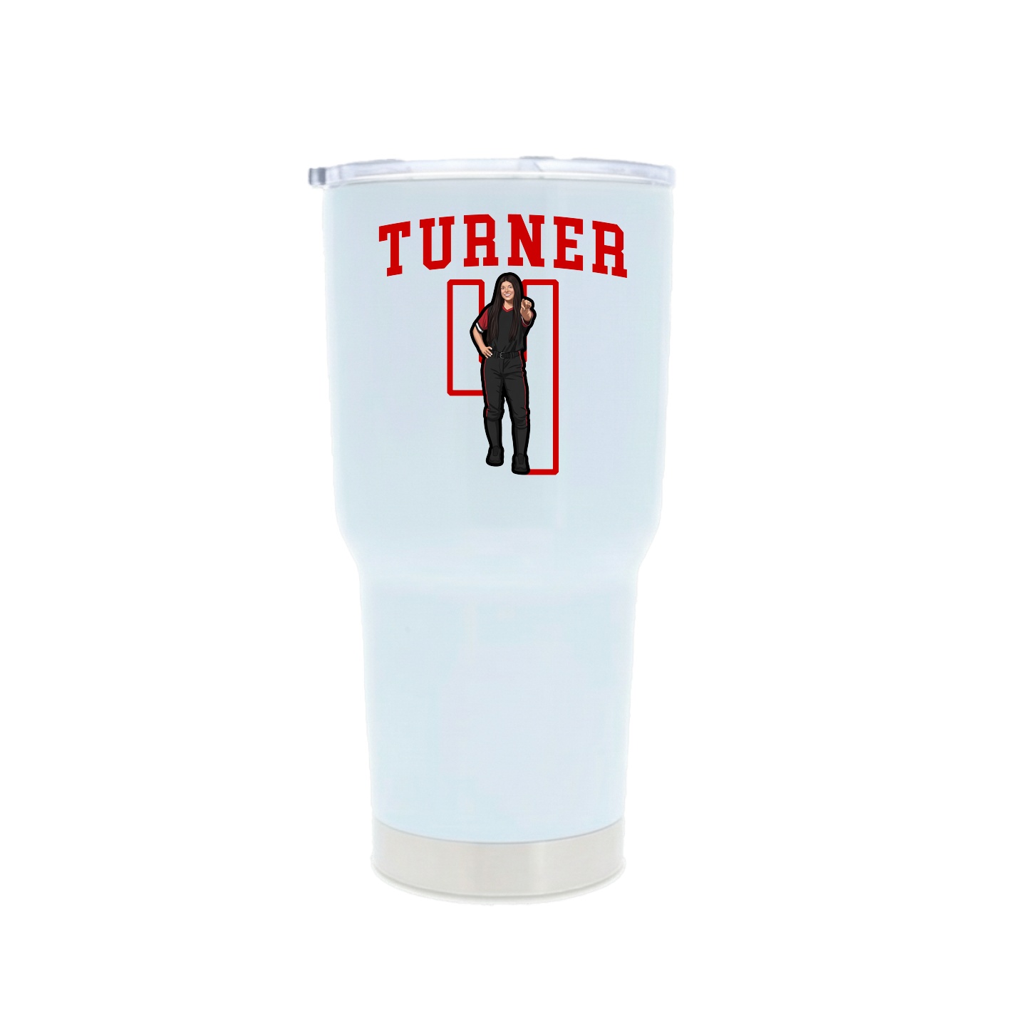 30oz Stainless Steel Tumbler — Shirsey in White