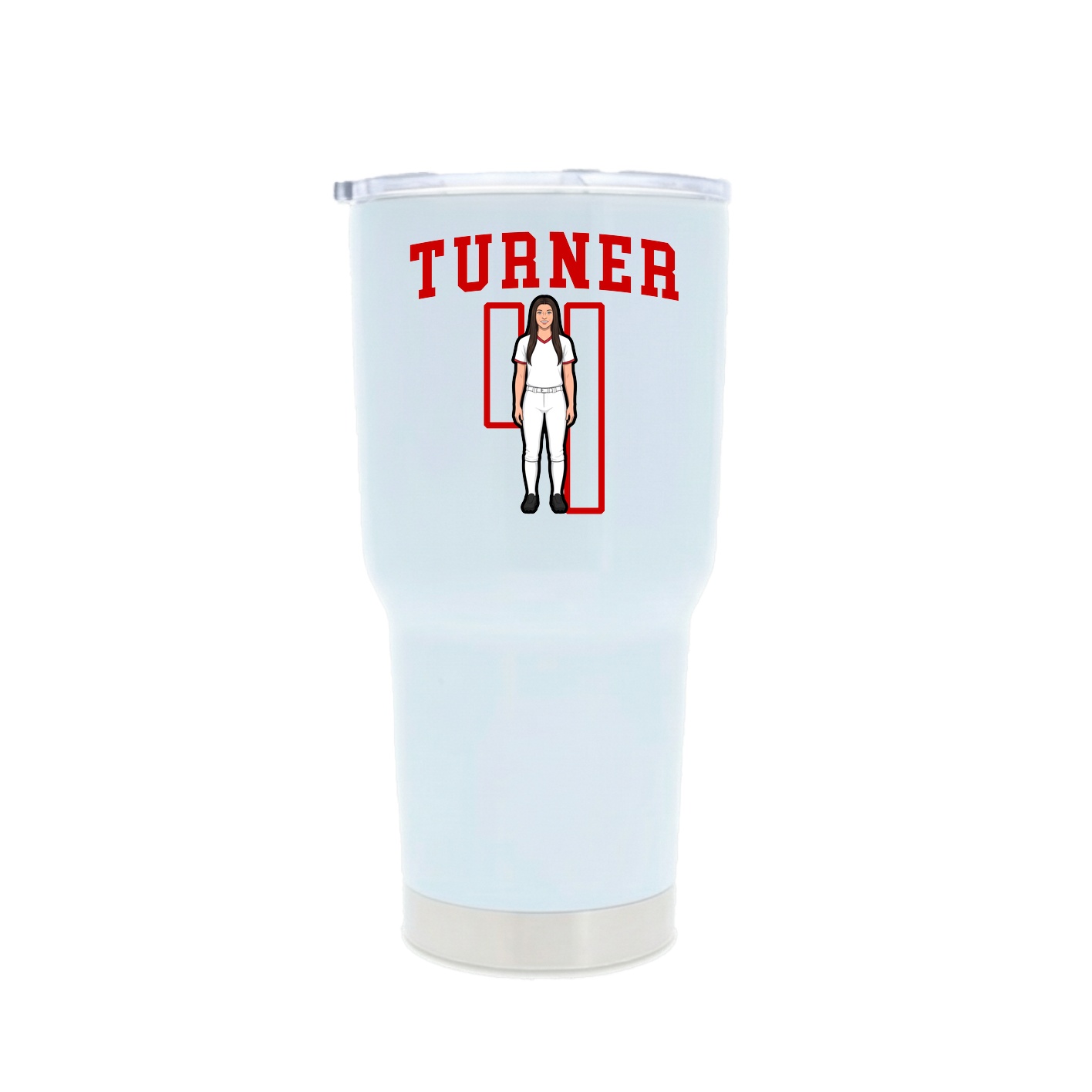 30oz Stainless Steel Tumbler — Shirsey in White