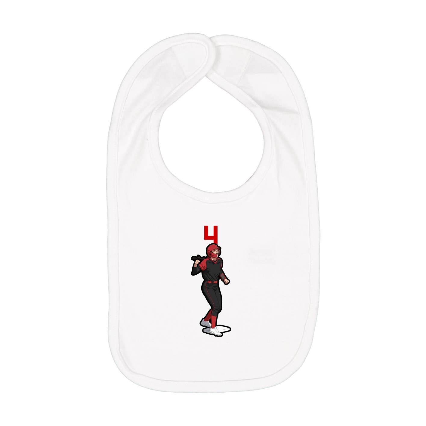 Infant Bib — Number Top in White