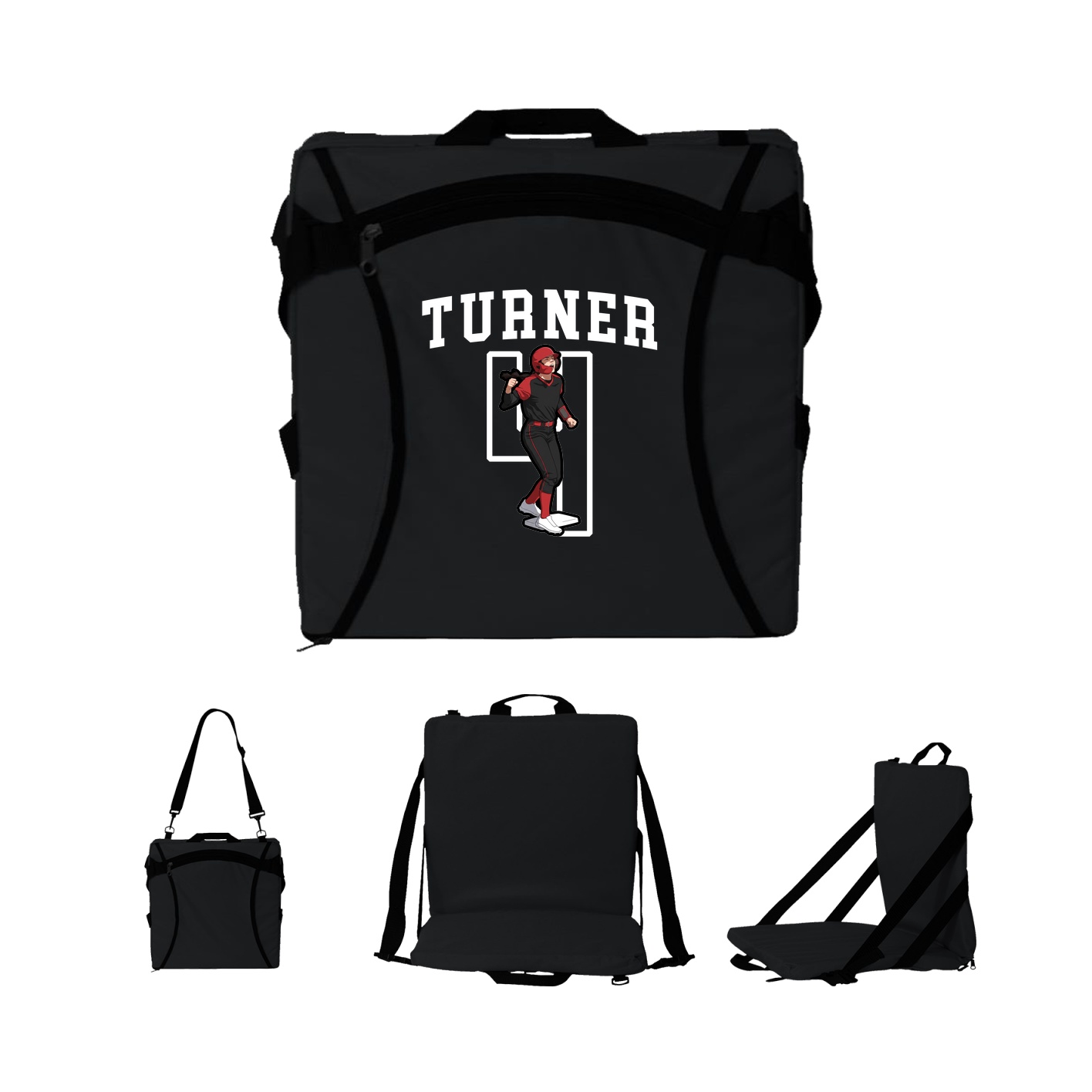 Folding Stadium Seat — Shirsey in Black