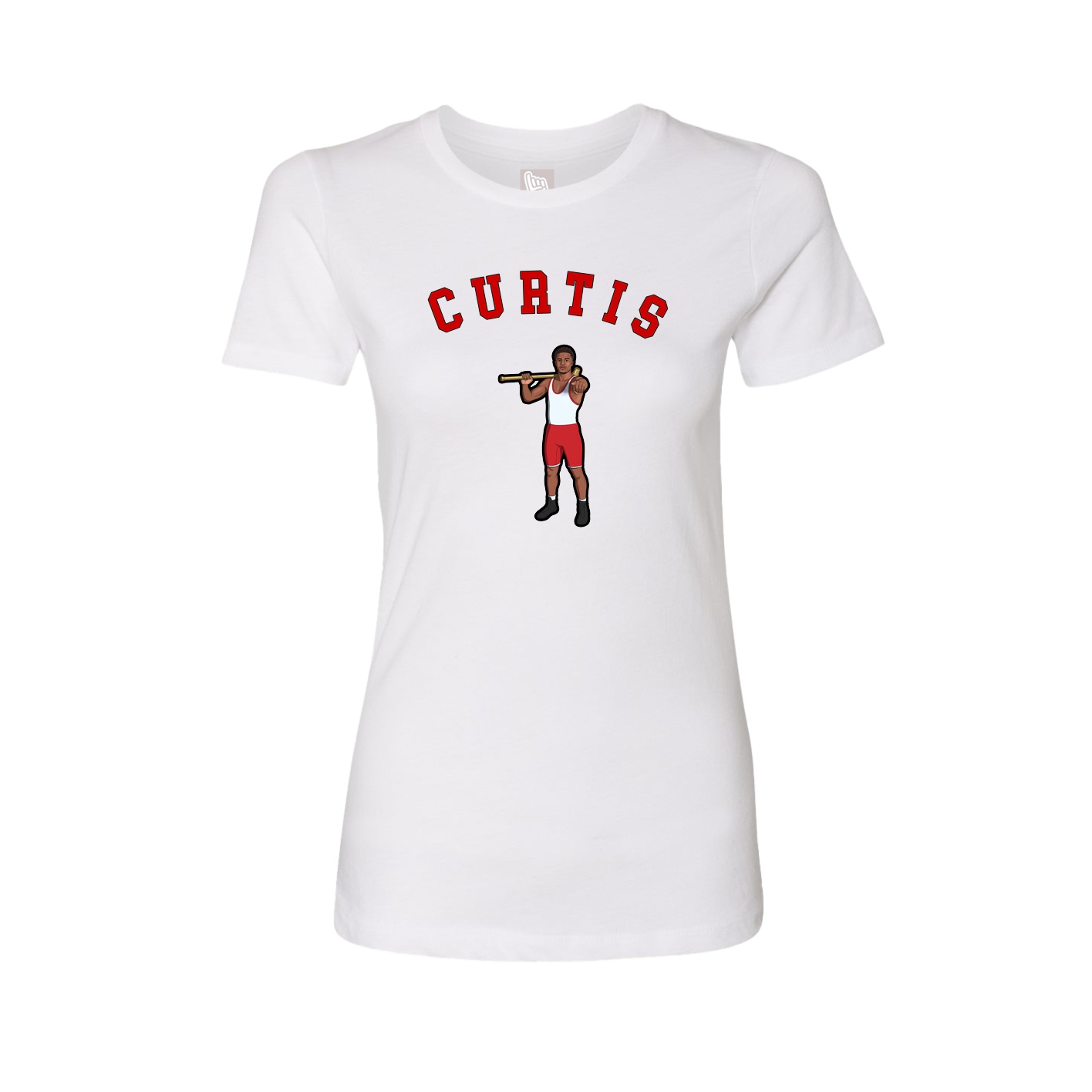 Fitted Women's Tee — Shirsey Arch in White