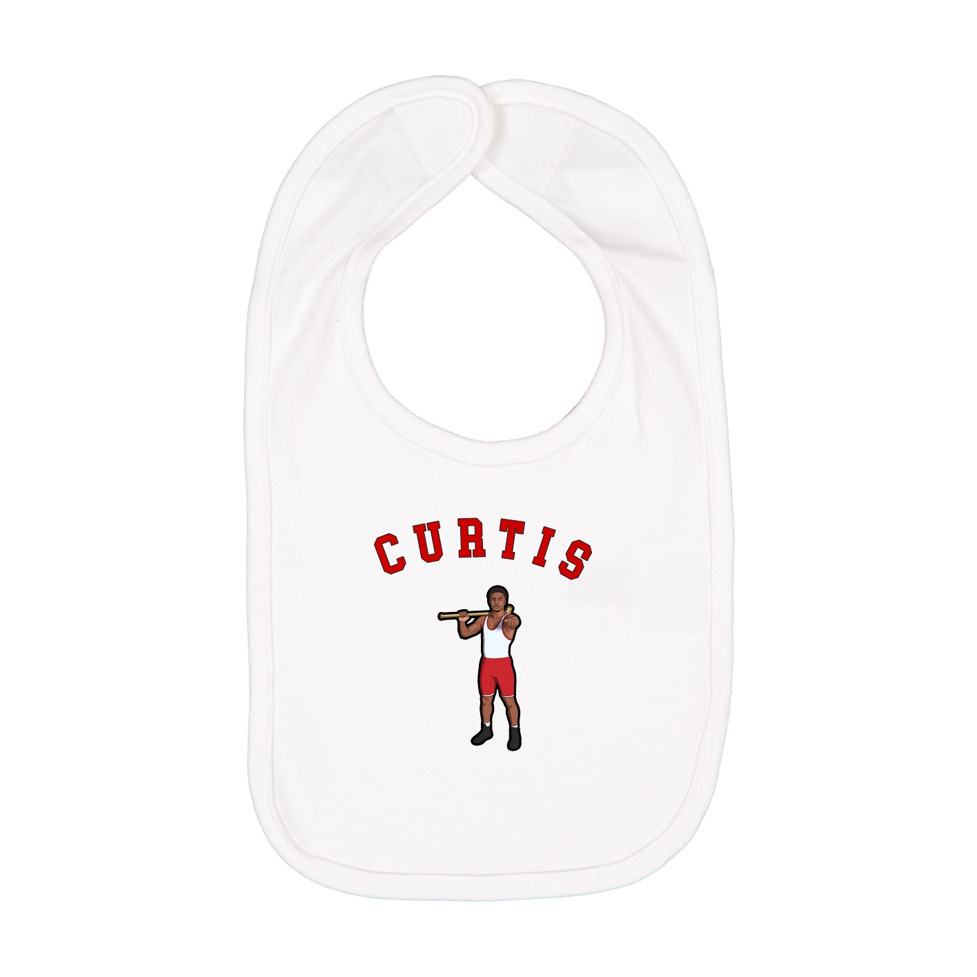 Infant Bib — Shirsey Arch in White