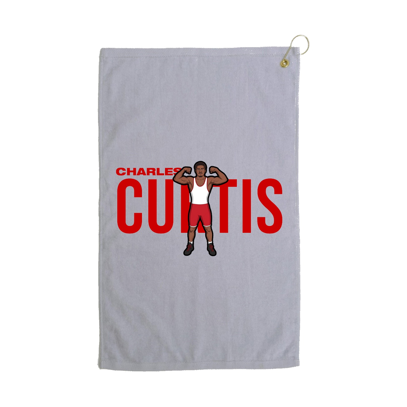 Golf Towel — Player Name in Grey
