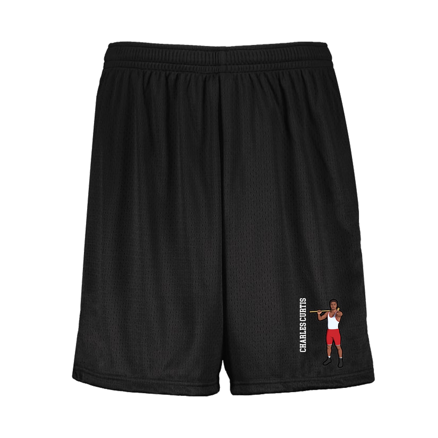 Shorts — Name Vertical in Black