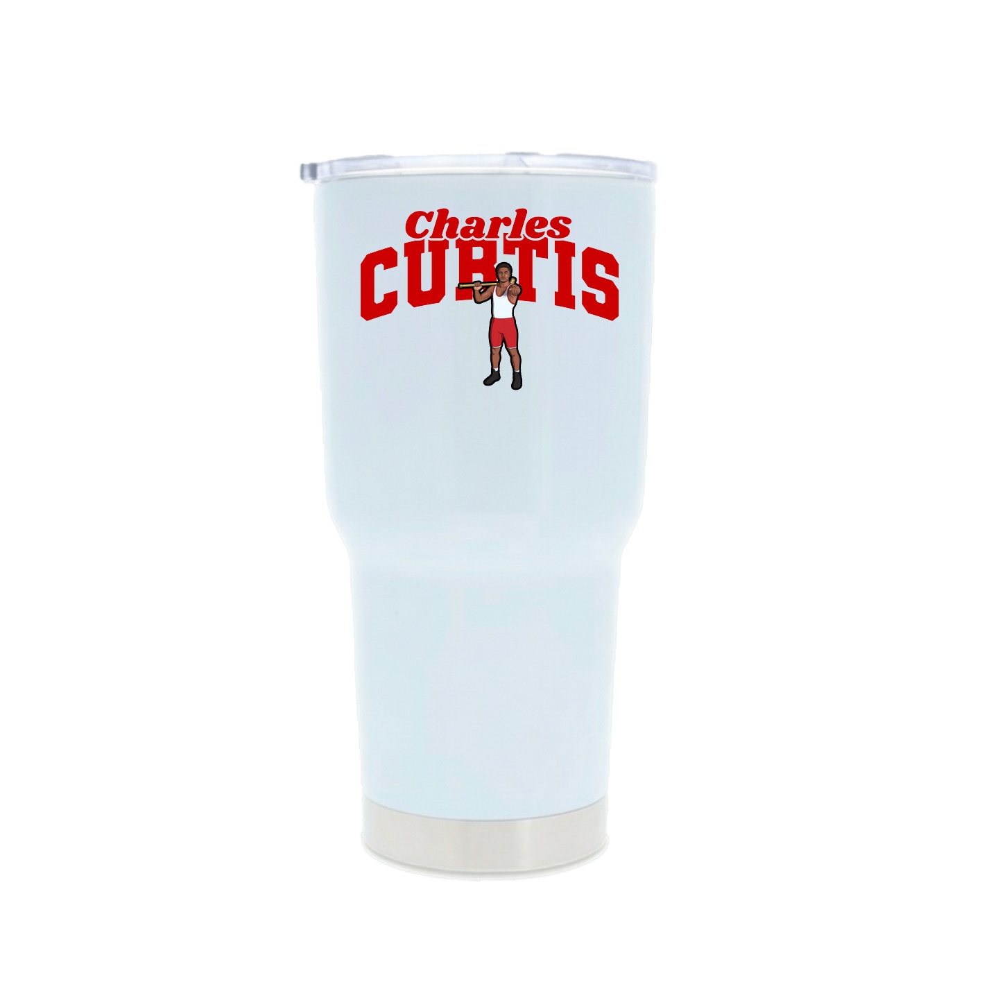 30oz Stainless Steel Tumbler — Signature Arch in White
