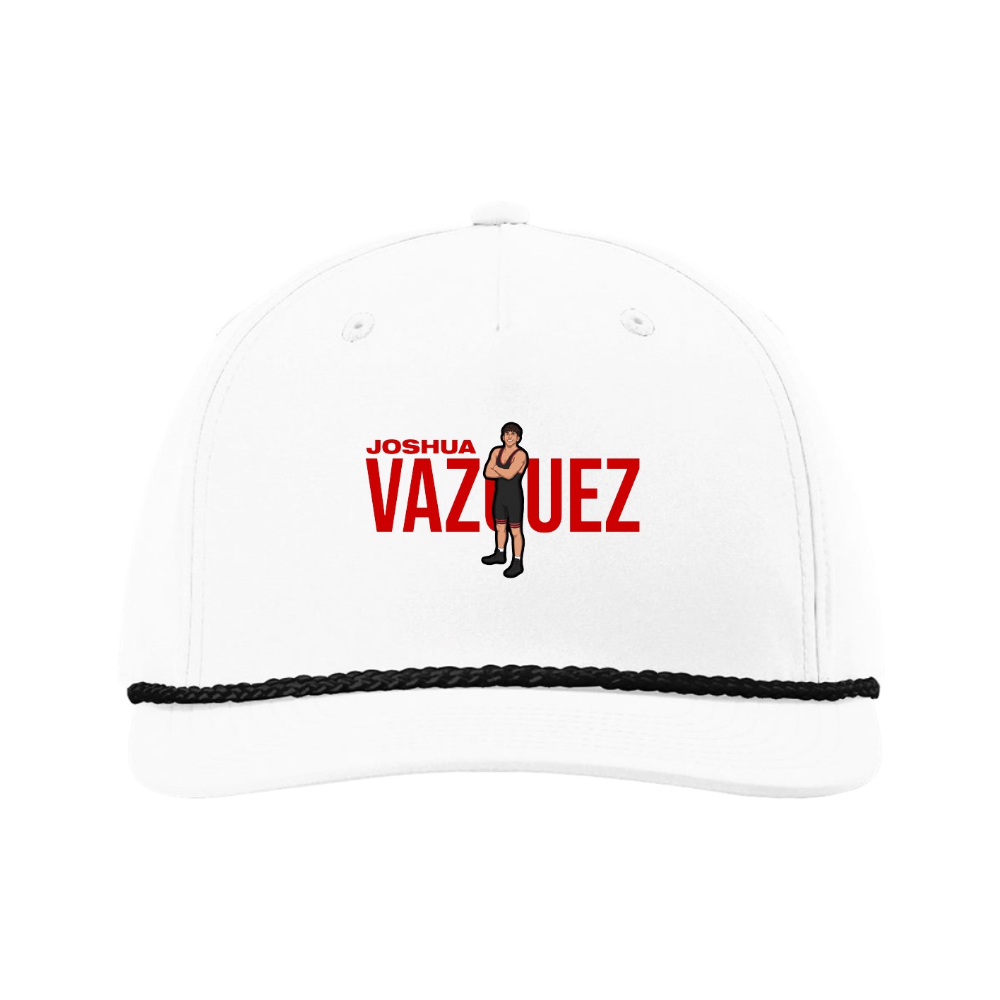 Five-Panel Classic Rope Cap — Player Name in White
