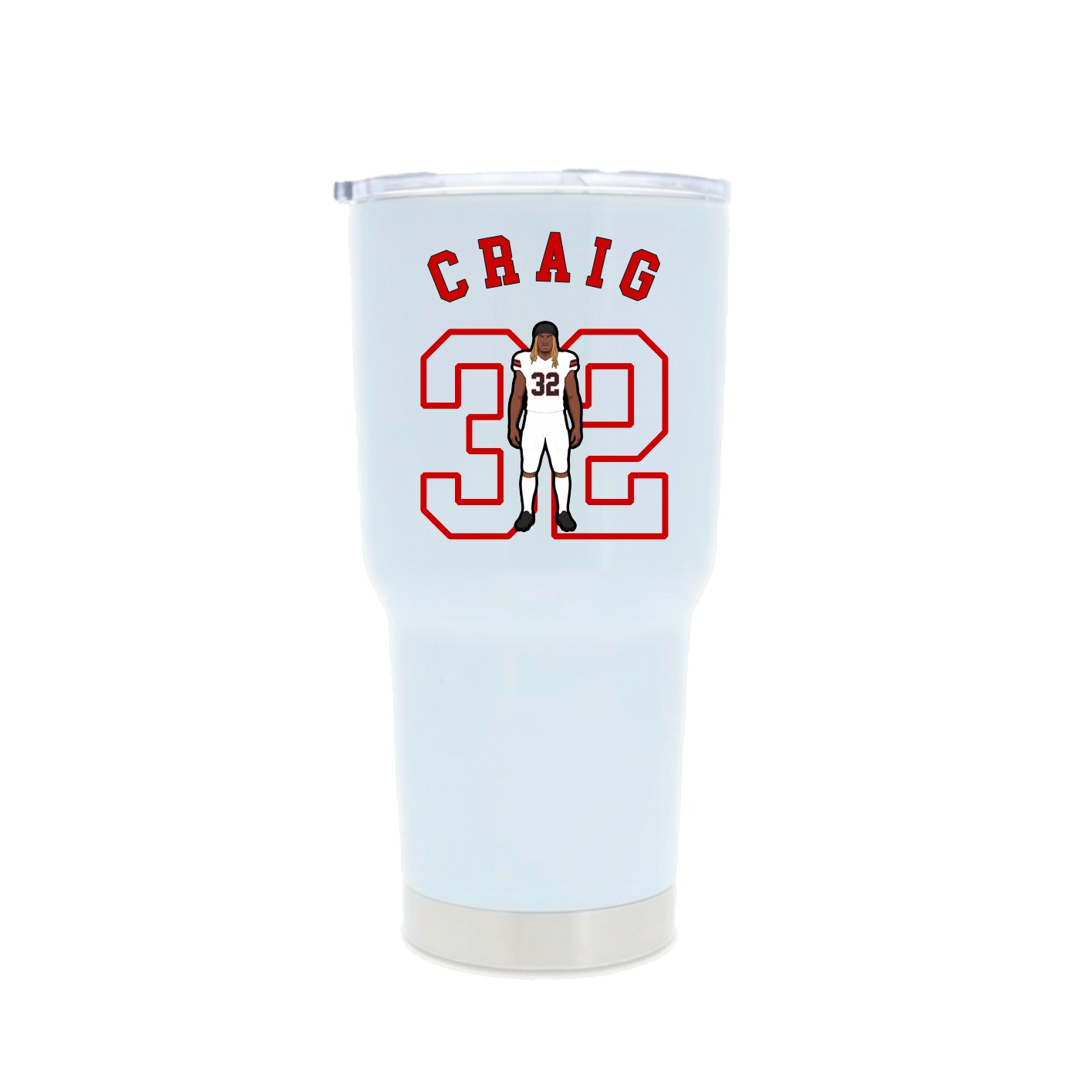 30oz Stainless Steel Tumbler — Shirsey Arch in White