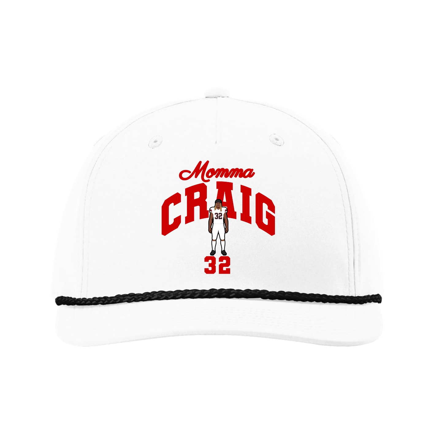 Five-Panel Classic Rope Cap — Mothers Day Arch in White
