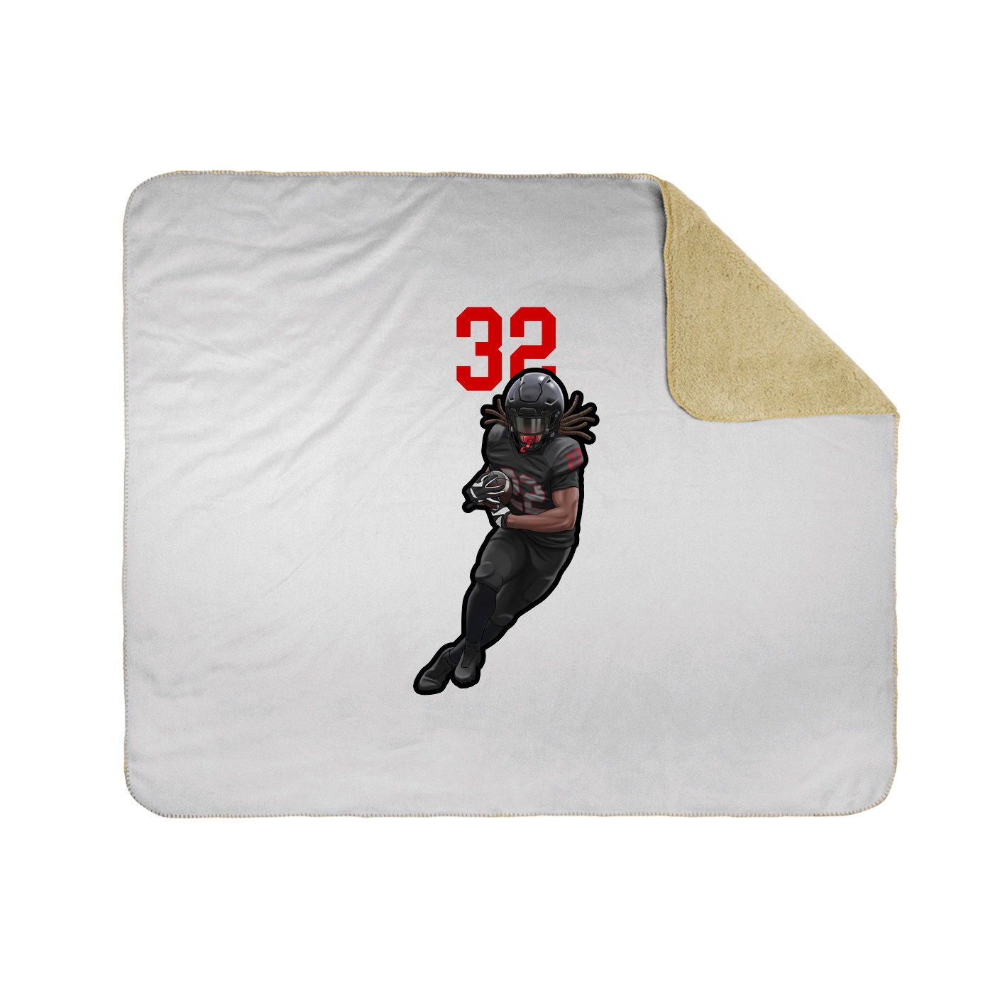 Throw Blanket — Number Top in White