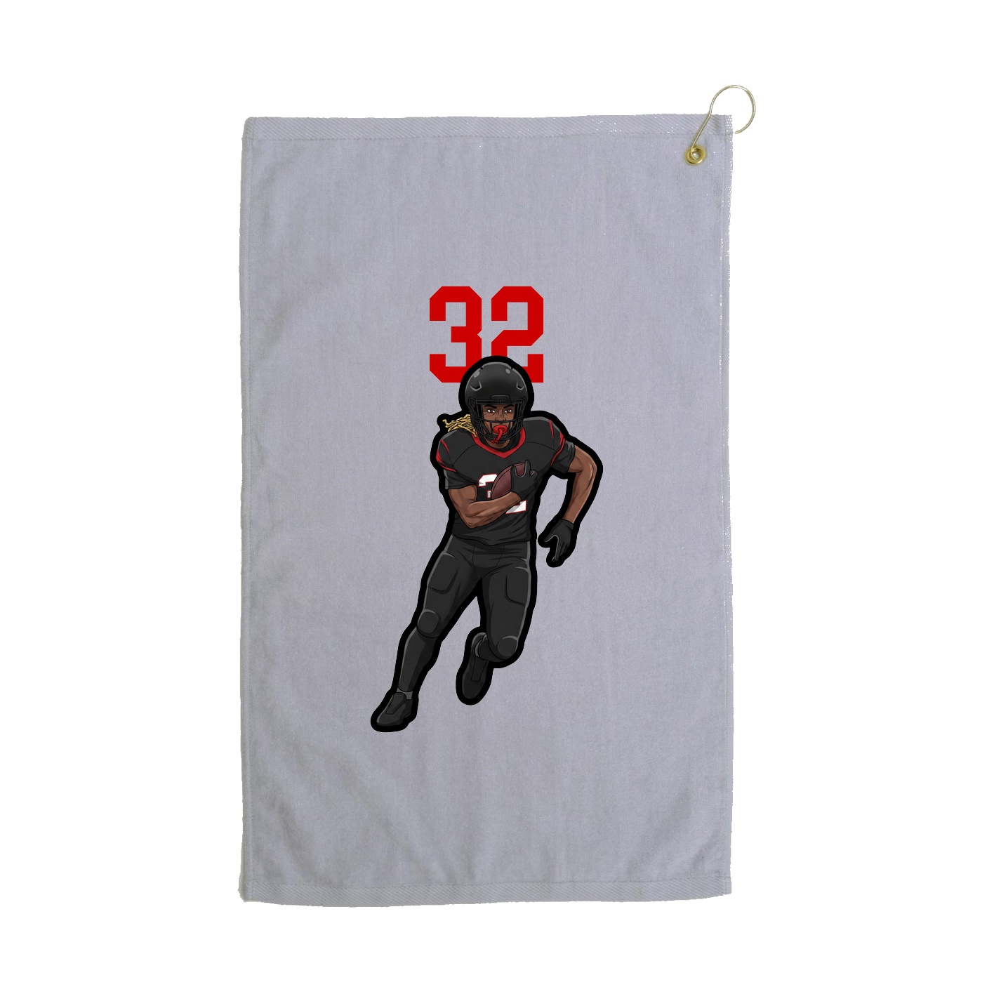 Golf Towel — Number Top in Grey