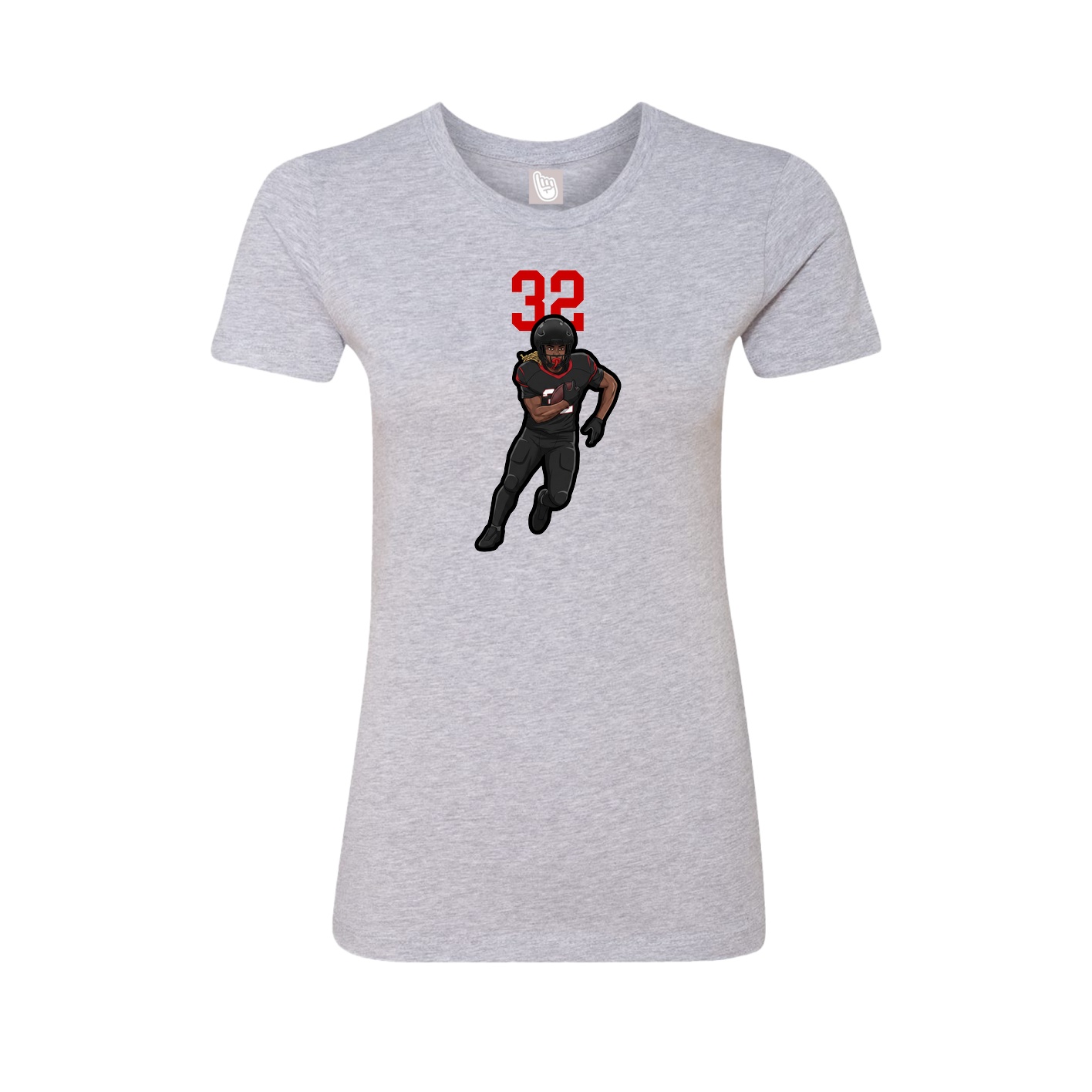 Womens Tee — Number Top in Grey