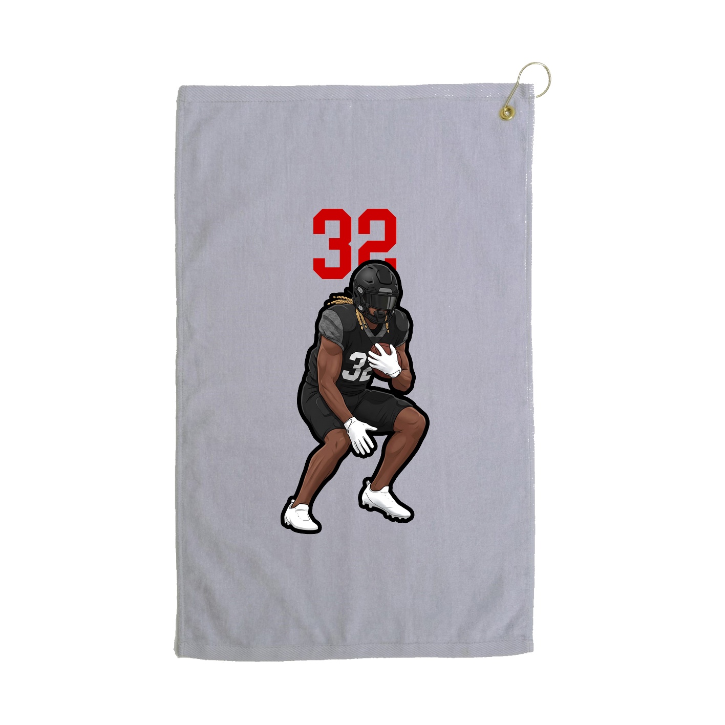 Golf Towel — Number Top in Grey