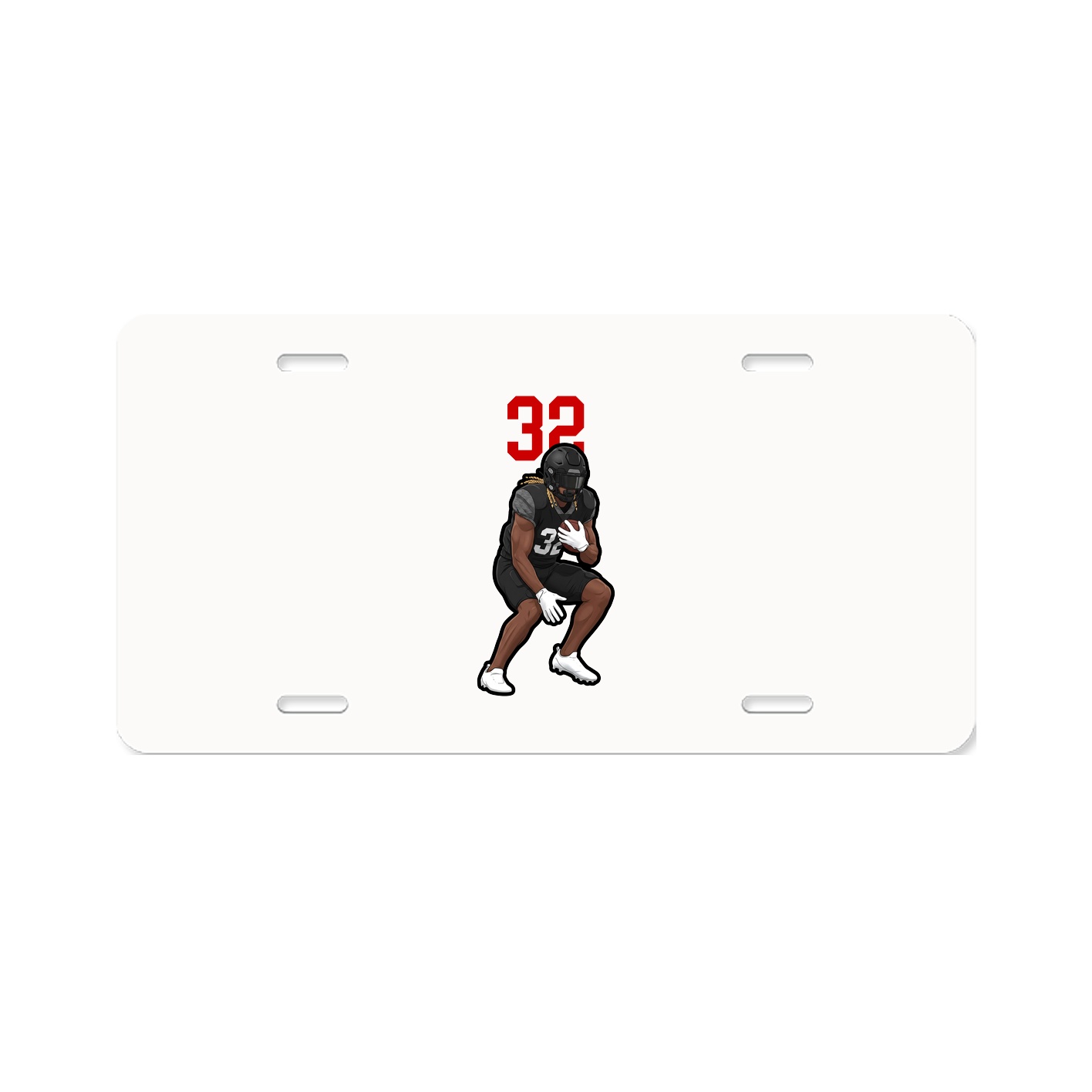 License Plate — Number Top in Classic
